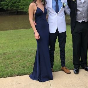 Prom Dress in Navy/Royal Blue